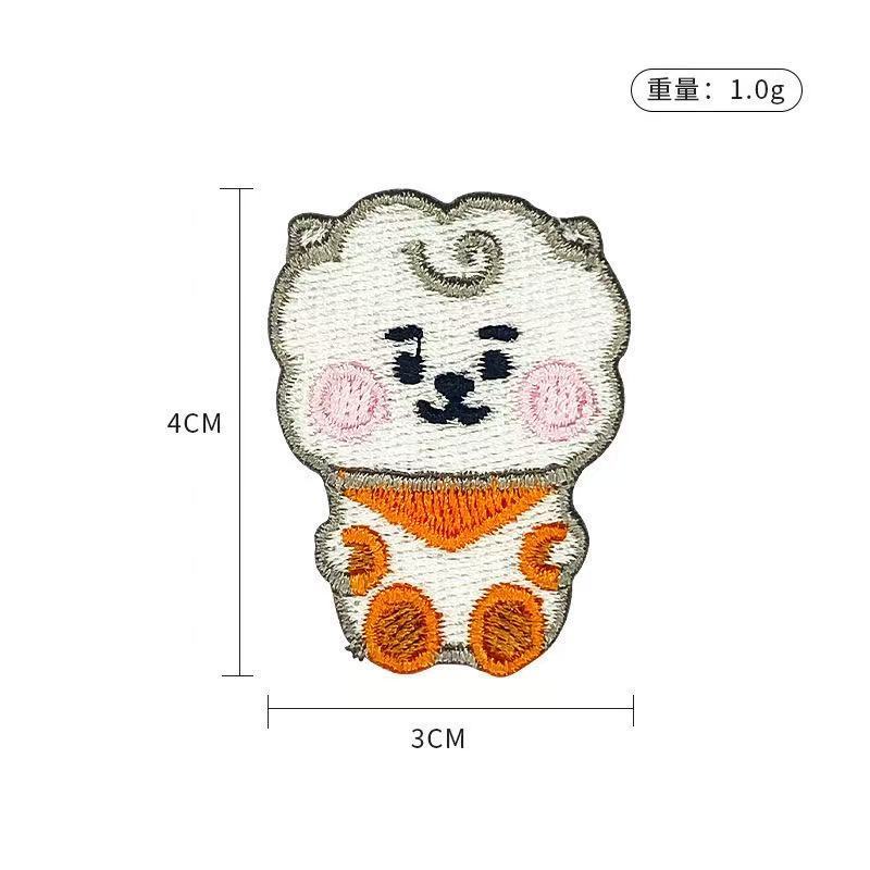 BT21 cartoon cute embroidered  - Anime Merchandise Wholesale บทวิจารณ์และราคา