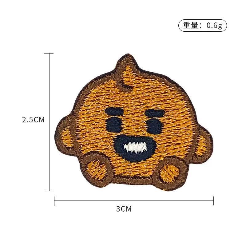 BT21 cartoon cute embroidered  - Anime Merchandise Wholesale บทวิจารณ์และราคา
